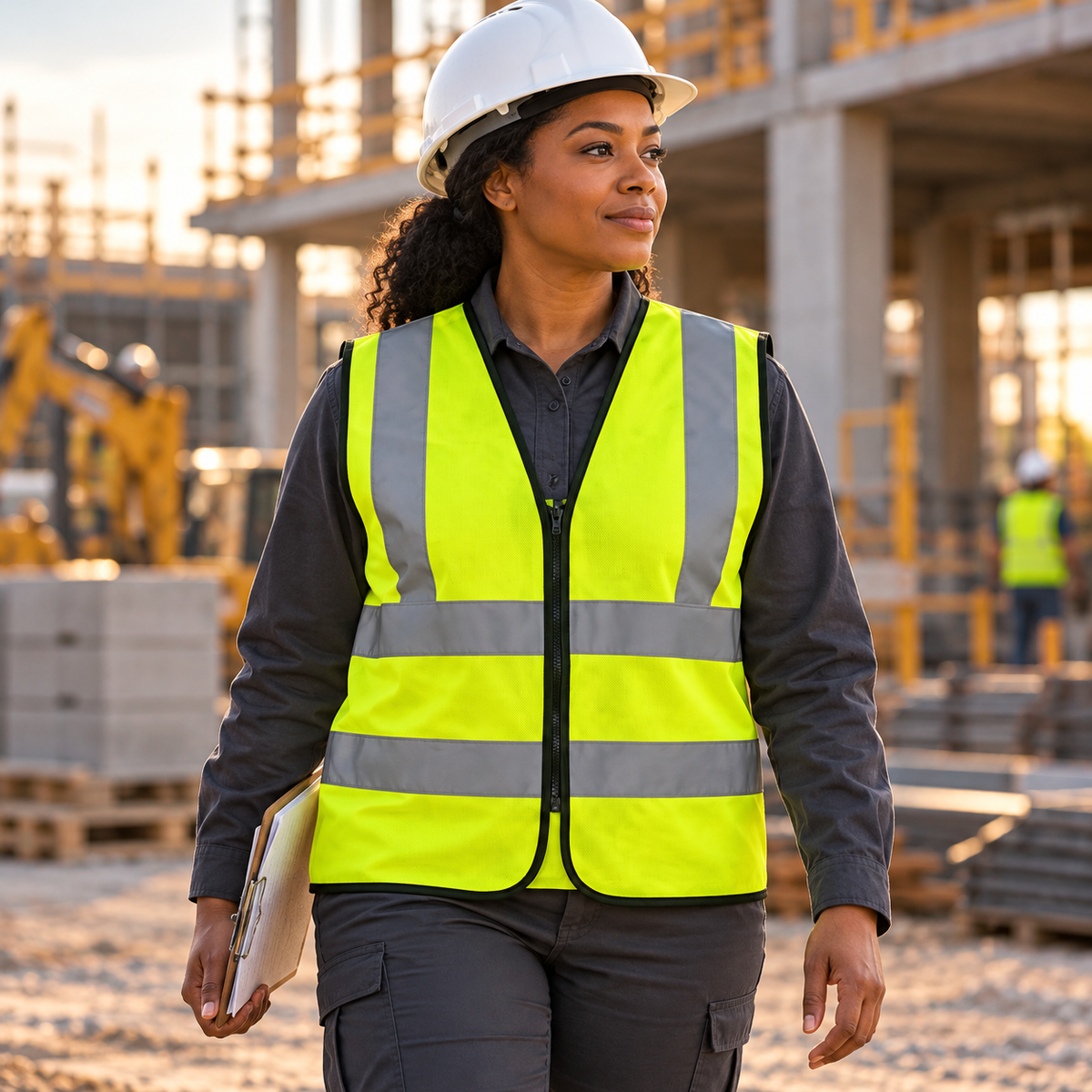Irona XL High-Visibility Reflective Safety Vest | Orange & Yellow