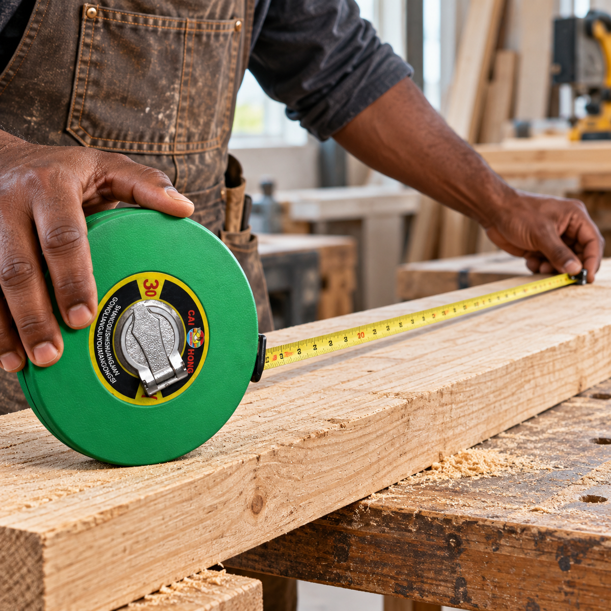 Mister Fibreglass Open-Reel Long Measuring Tape | 20m Red - 50m Green