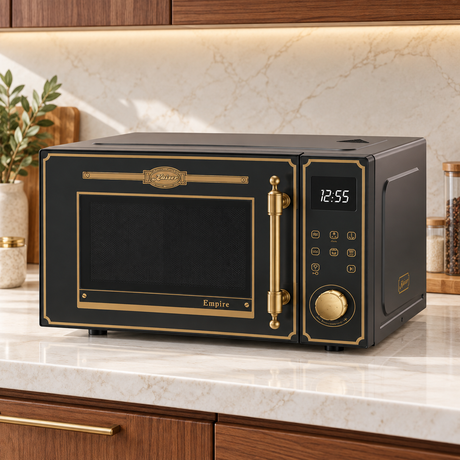 Kaiser Empire Freestanding Microwave Oven 900W | Bordeaux Red, Ivory & Black