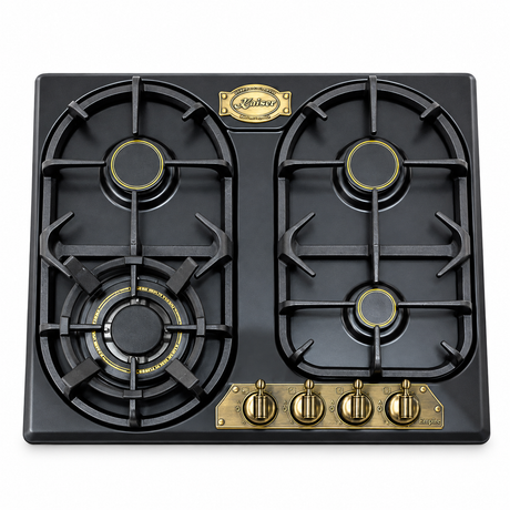 Kaiser Empire 60cm Gas Hob with 4 Gas Burners | Black Silver, Black & Ivory
