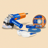 Wadfow Grinding & Cutting Kit with Angle Grinder, Metal Cutting Disc & Safety Goggles
