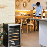 Cecotec Bolero GrandSommelier 2450 Compressor Wine Cooler with 24 Bottles Capacity | Black & Inox