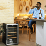 Cecotec Bolero GrandSommelier 2450 Compressor Wine Cooler with 24 Bottles Capacity | Black & Inox