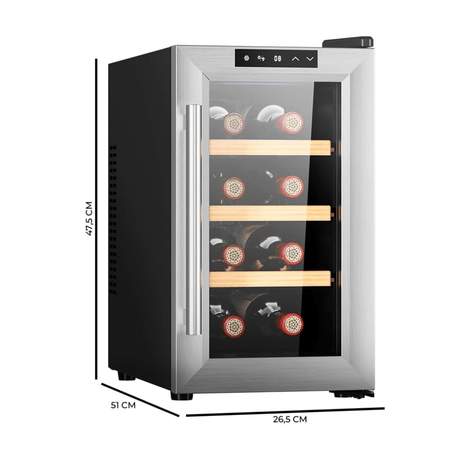 Cecotec Bolero GrandSommelier 830 CoolWood Thermoelectric Wine Cooler with 8 Bottles Capacity - 2708