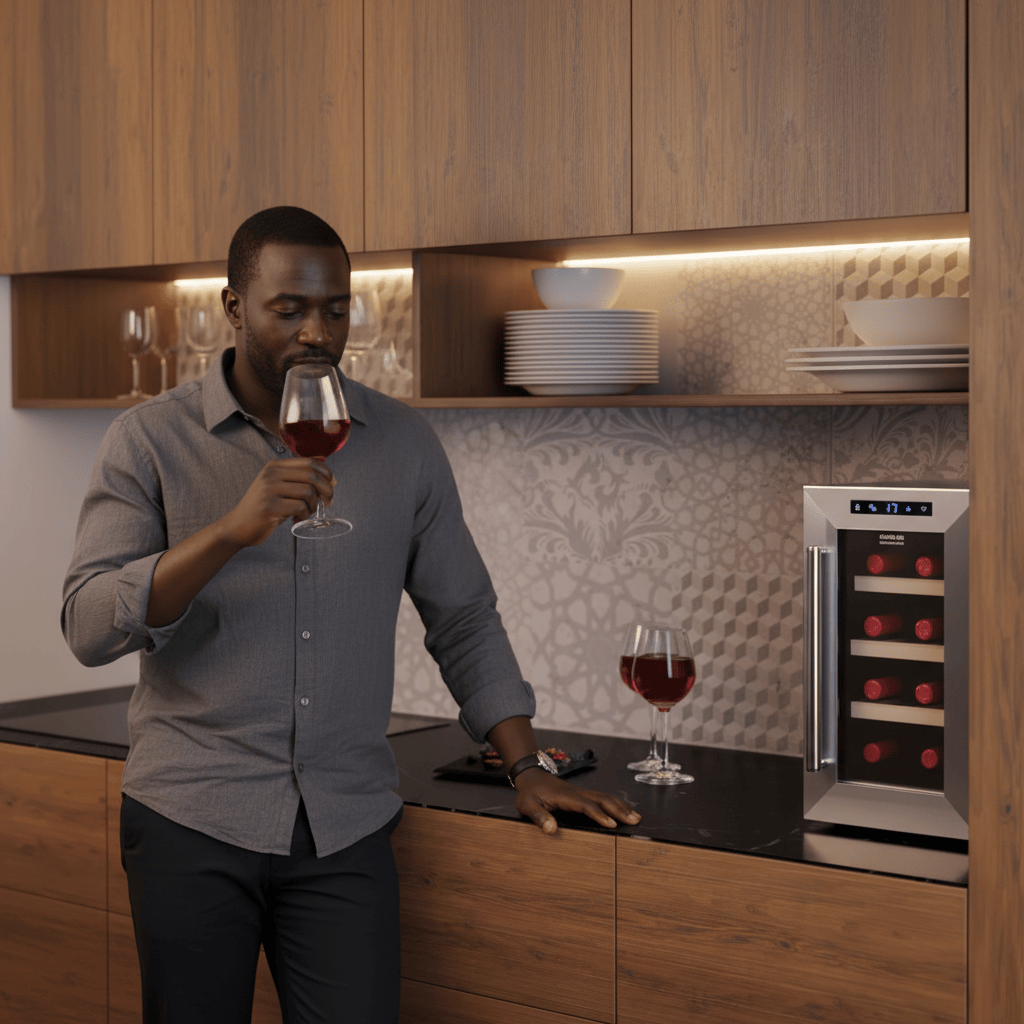 Cecotec Bolero GrandSommelier 830 CoolWood Thermoelectric Wine Cooler with 8 Bottles Capacity - 2708