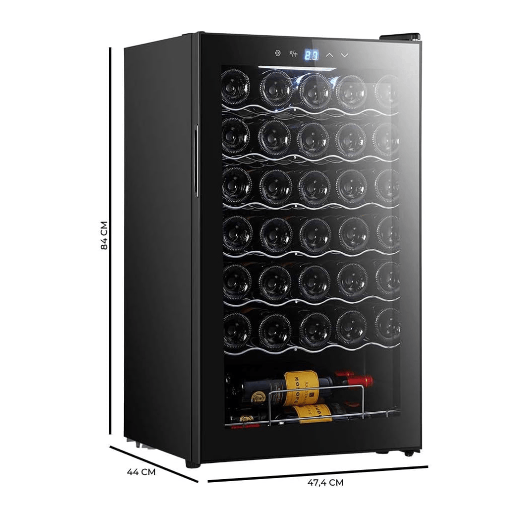 Cecotec Bolero GrandSommelier 34030 Black Compressor Wine Cooler with 34 Bottles Capacity - 2715