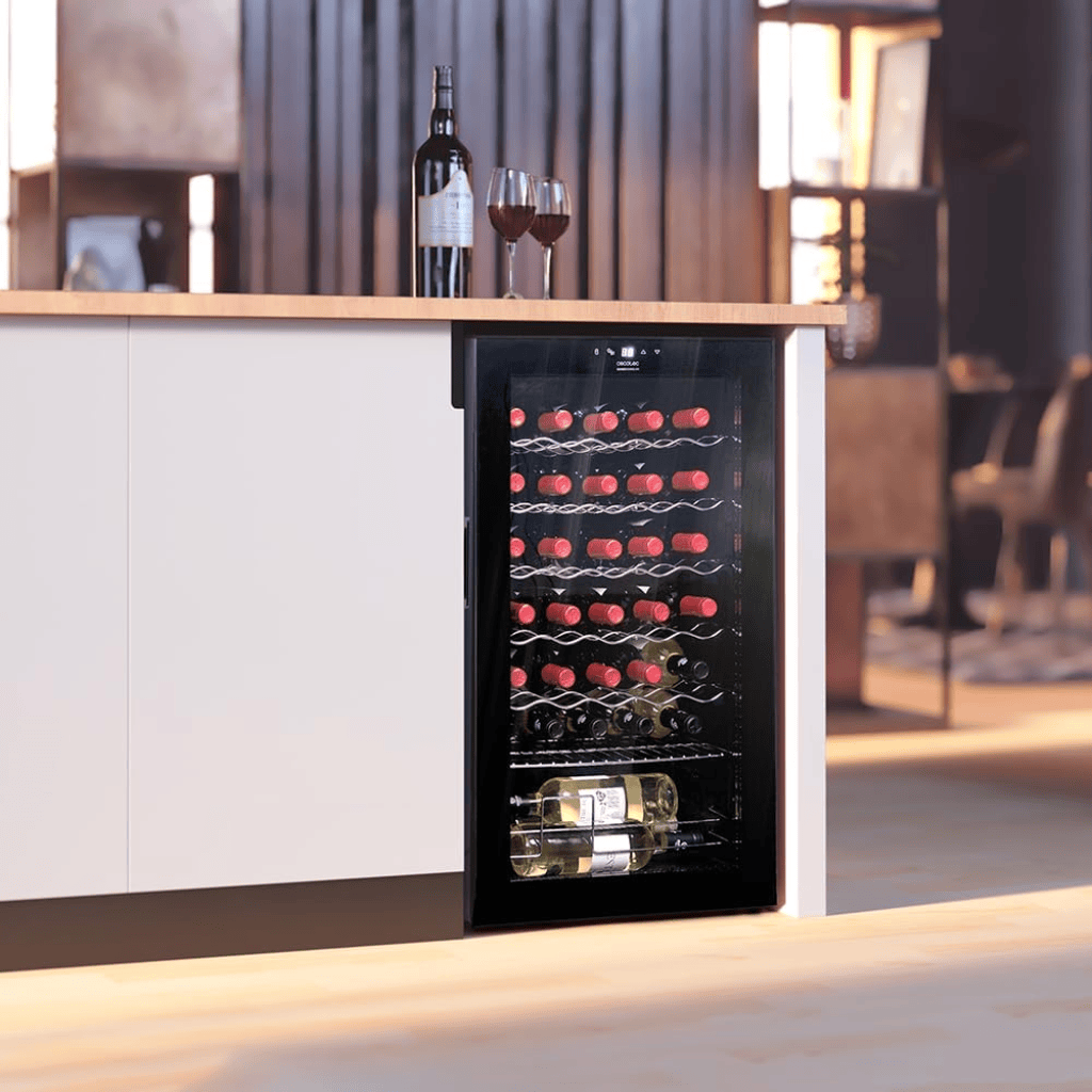 Cecotec Bolero GrandSommelier 34030 Black Compressor Wine Cooler with 34 Bottles Capacity - 2715