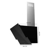 Cecotec Bolero Flux Glass Black 60cm Cooker Hood with 800m³/h & Touch Control - 2893