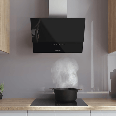 Cecotec Bolero Flux Glass Black 60cm Cooker Hood with 800m³/h & Touch Control - 2893