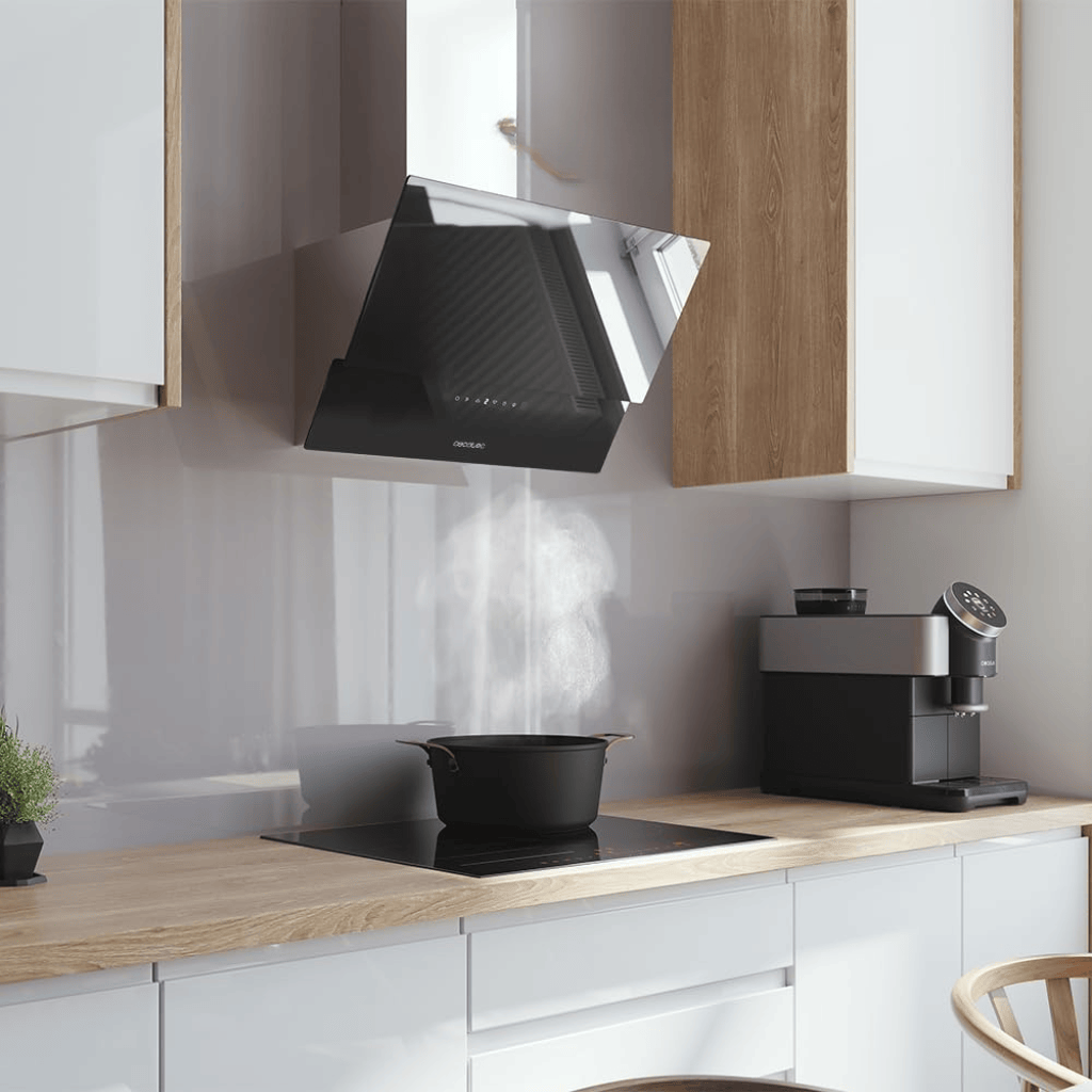 Cecotec Bolero Flux Glass Black 60cm Cooker Hood with 800m³/h & Touch Control - 2893