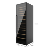 Cecotec Bolero GrandSommelier Duo Dual-Zone Black Wine Cabinet with 176 Bottles Capacity - A01_EU01_103803