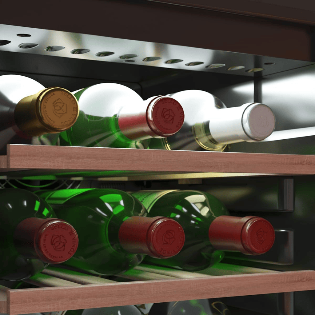 Cecotec Bolero GrandSommelier Duo Dual-Zone Black Wine Cabinet with 176 Bottles Capacity - A01_EU01_103803