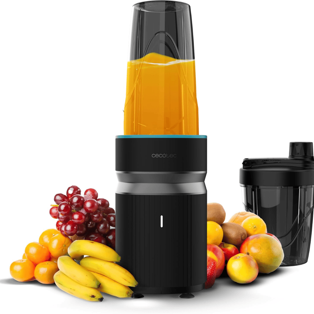 Cecotec PowerTitanium Push2Go Duo Blender 1000W with Two 700ml Cups - 123690