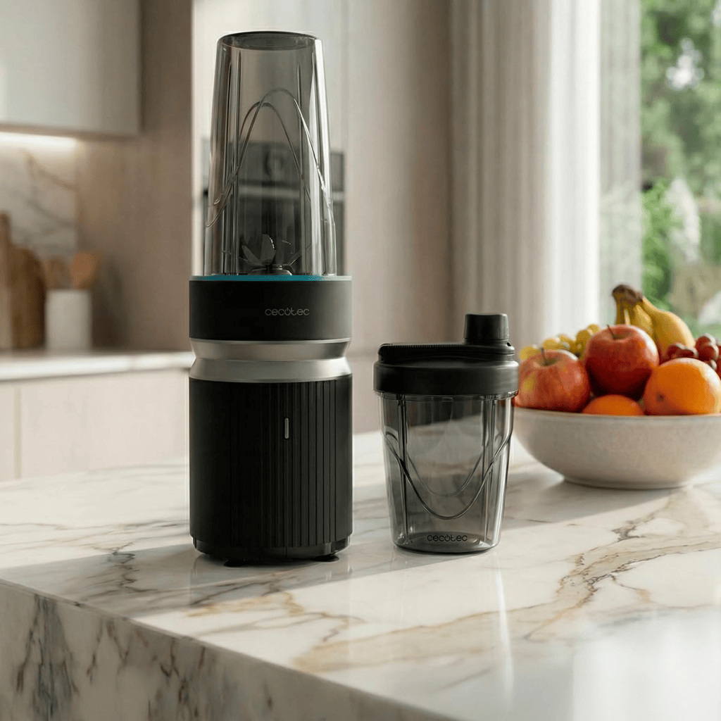Cecotec PowerTitanium Push2Go Duo Blender 1000W with Two 700ml Cups - 123690