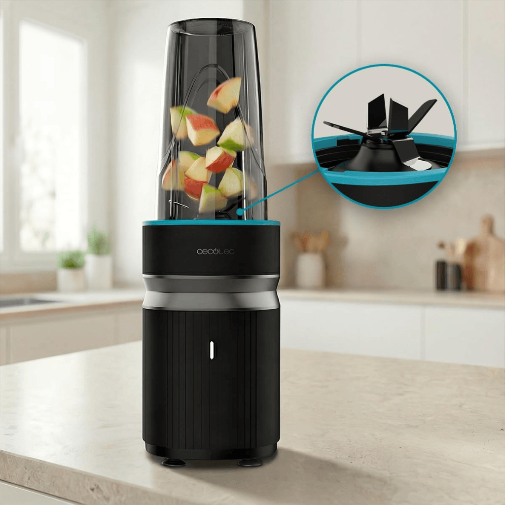 Cecotec PowerTitanium Push2Go Duo Blender 1000W with Two 700ml Cups - 123690