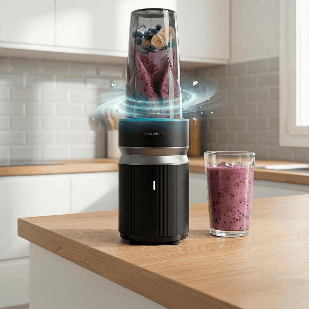 Cecotec PowerTitanium Push2Go Duo Blender 1000W with Two 700ml Cups - 123690