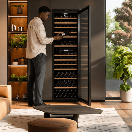 Cecotec Bolero GrandSommelier Duo Dual-Zone Black Wine Cabinet with 176 Bottles Capacity - A01_EU01_103803