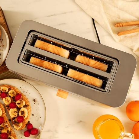 Cecotec Touch&Toast Extra Long-Slot Touchscreen Stainless Steel Toaster 1000W - 4845