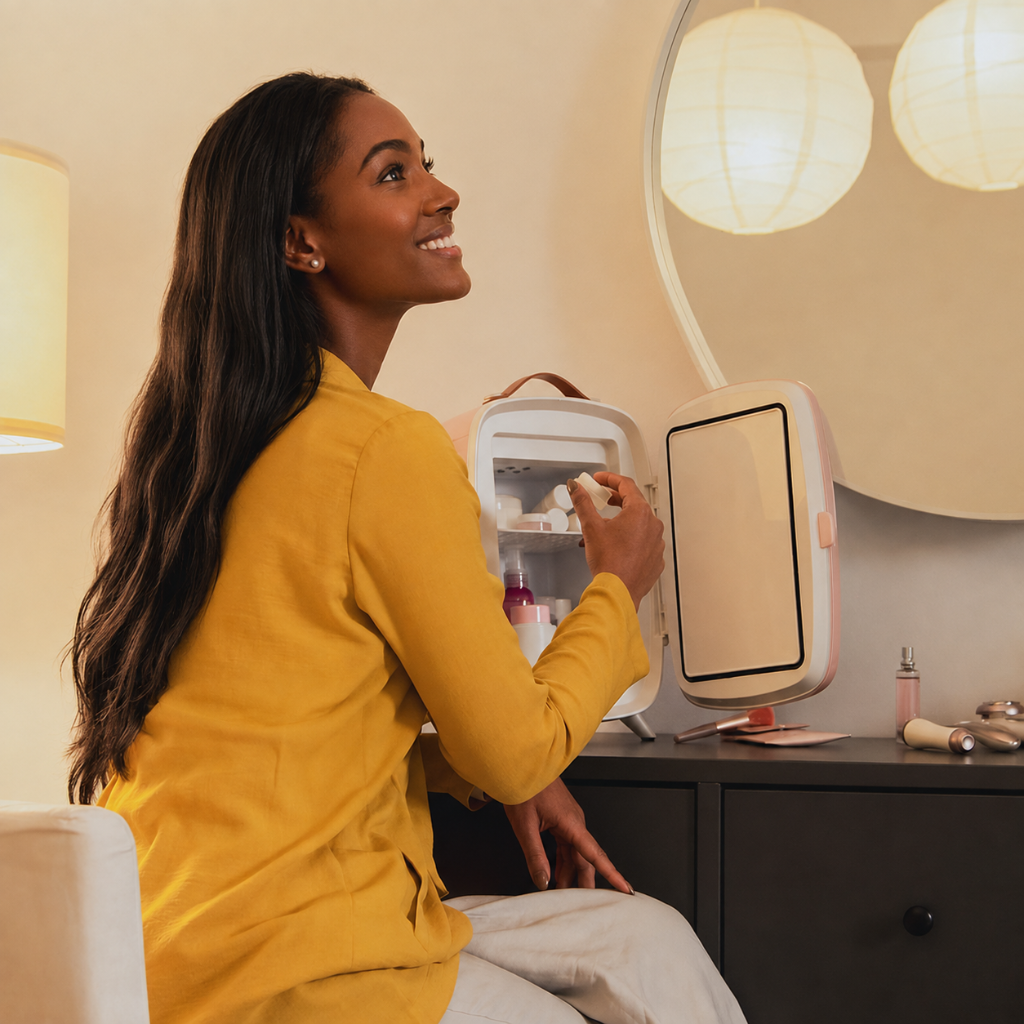 Cecotec CoolingBeauty Mirror Rose 6L Cosmetics Mini Fridge with LED Mirror - 4442
