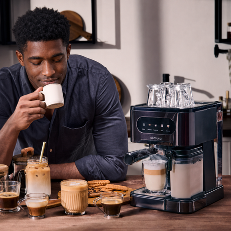 Cecotec Power Espresso Touch ColdBrew Latte Semi-Automatic Espresso Machine 1350W with Cold Brew System & Touchscreen Interface - 108986