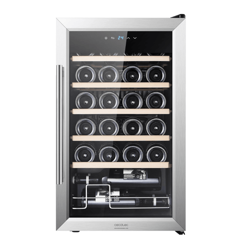 Cecotec Bolero GrandSommelier 2450 Compressor Wine Cooler with 24 Bottles Capacity | Black & Inox