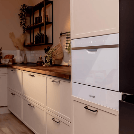 Cecotec Bolero Aguazero Semi-Integrated Compact Black Glass Dishwasher with 6 Place Settings - A01_EU01_100467