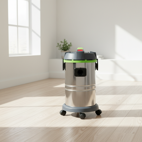 NRG 30L Silent Mode Stainless Steel Wet & Dry Vacuum Cleaner with Italian Motor 1000W - HT-30J