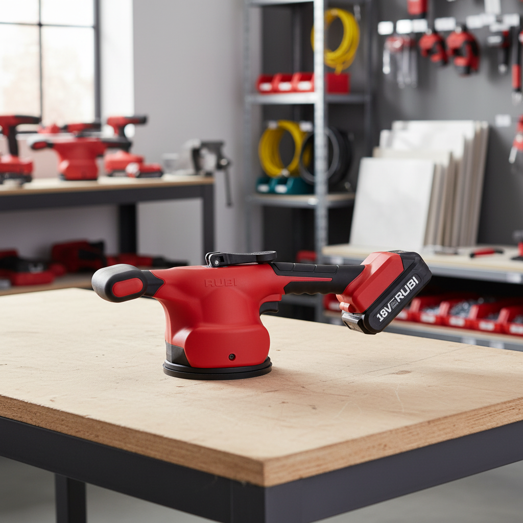 Rubi RV-18 18V Lithium-Ion Cordless Tile Vibrator UK Configuration with 2.0Ah Battery & Charger - RUBI-60944