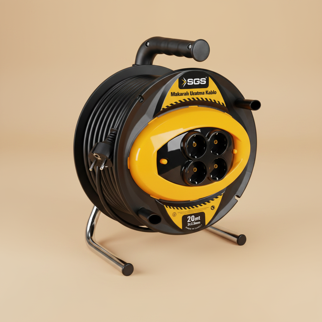 SGS 20m 2-Pin Extension Cable Reel 3 × 2.5mm with 4 Sockets - SGS2133