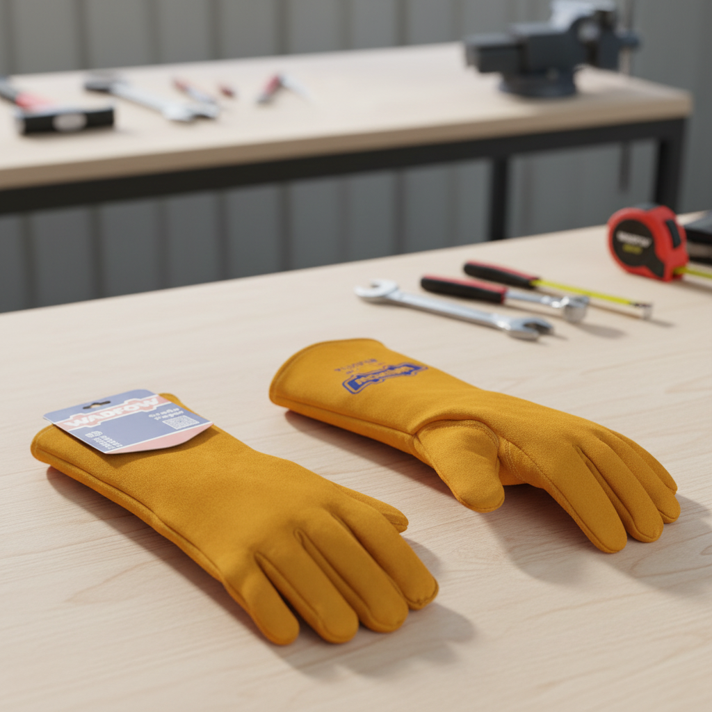 Wadfow 14" Cowhide Leather Welding Gloves - WLG2114