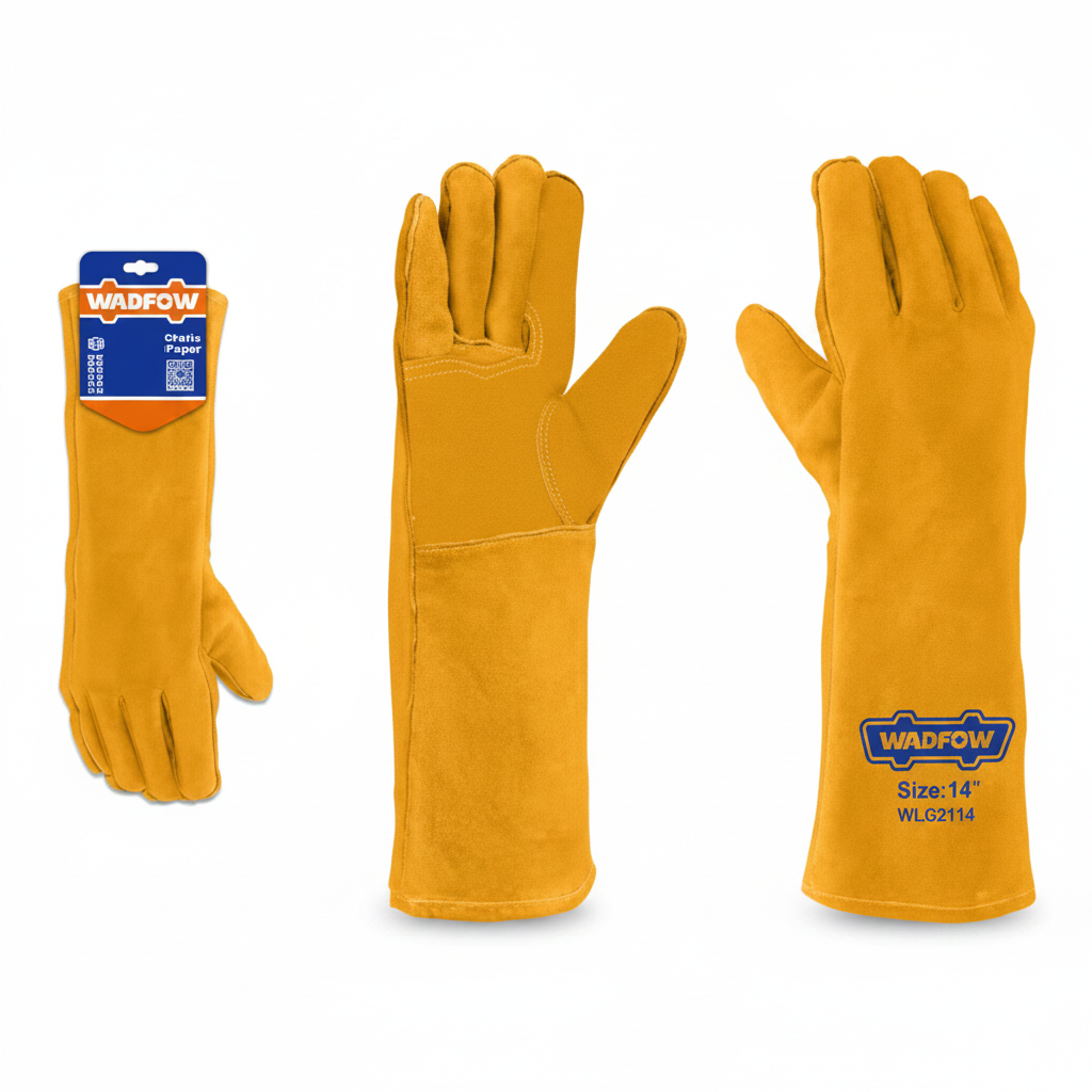 Wadfow 14" Cowhide Leather Welding Gloves - WLG2114