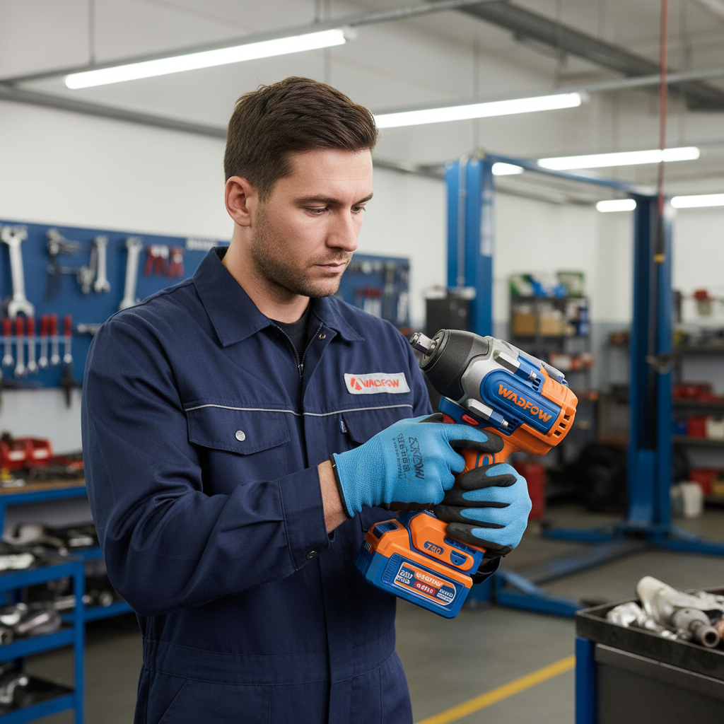 Wadfow 20V Brushless Cordless Impact Wrench 1/2" Square Drive with 2 x 4.0Ah Batteries & Charger - WCD1B53