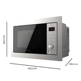 Cecotec GrandHeat 2500 25L Digital Built-In Microwave 900W with Grill, Timer & 8 Preset Functions - 1391