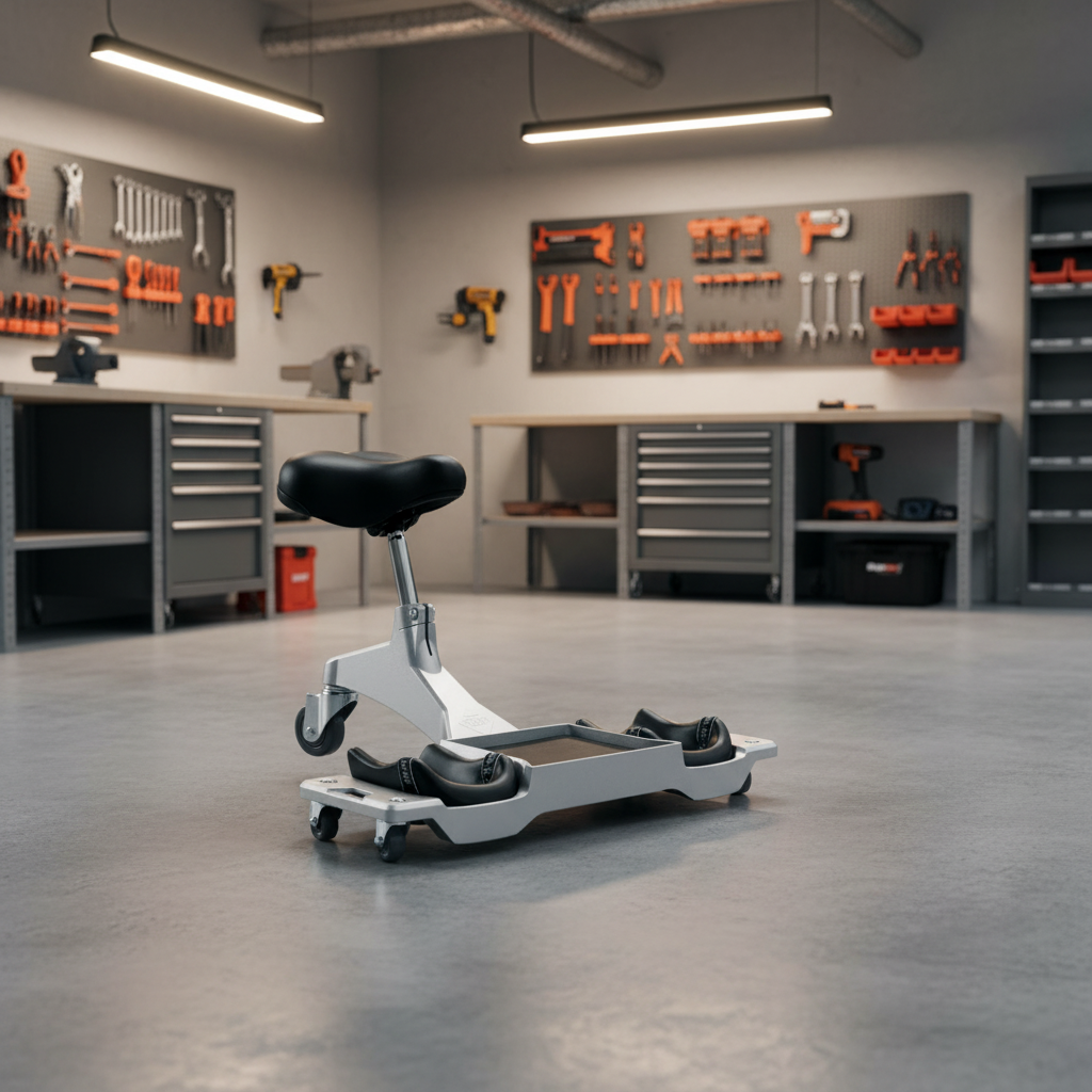 Rubi 130kg Ergonomic Rolling Work Seat - RUBI-81999