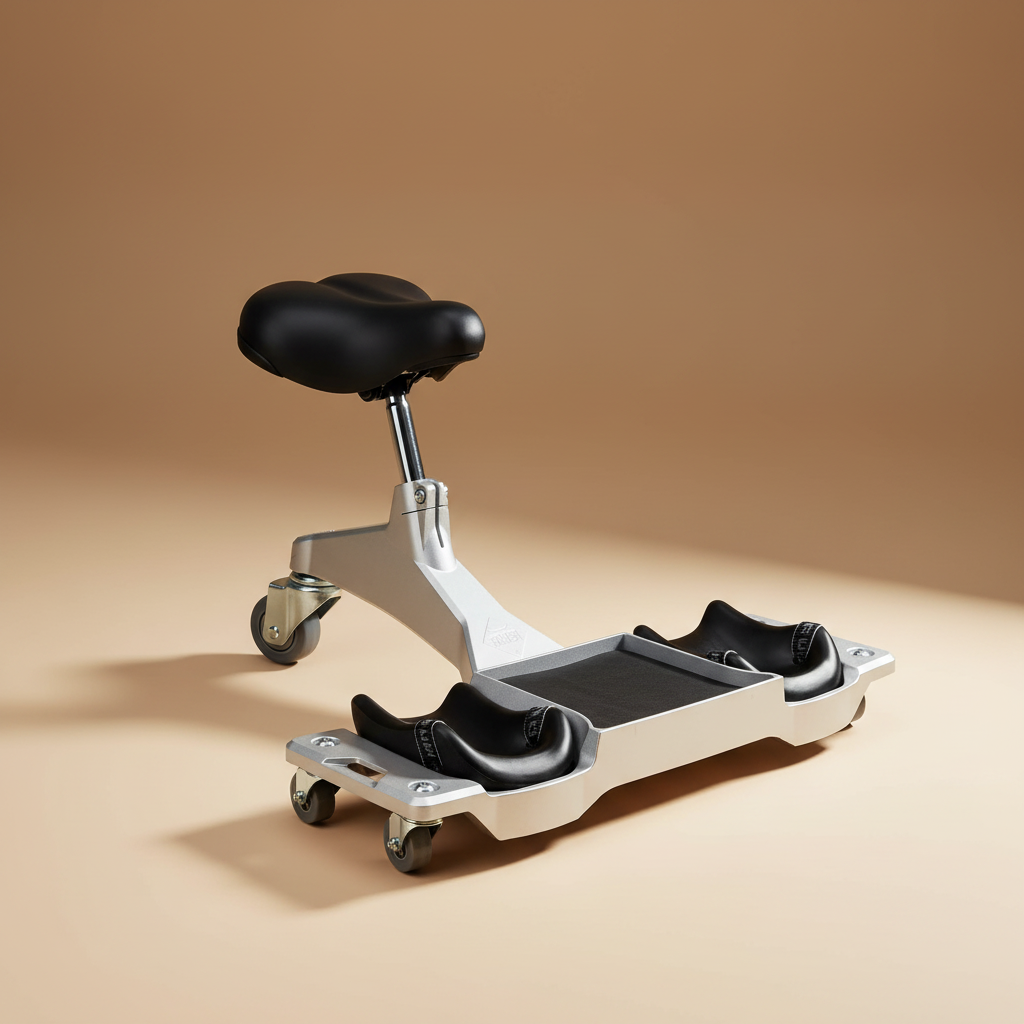 Rubi 130kg Ergonomic Rolling Work Seat - RUBI-81999
