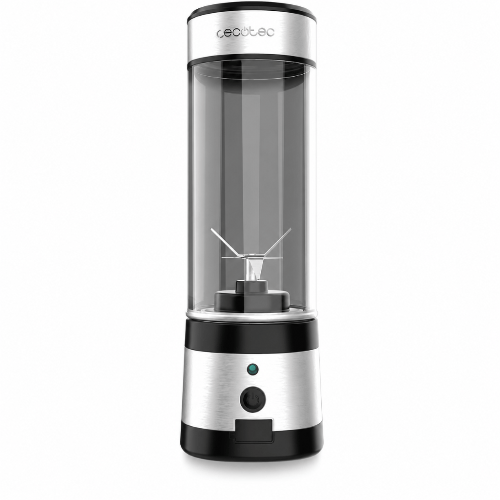 Cecotec WanderlustMix 400ml Portable Smoothie Blender 126W with Portable Cup, 4 Black Titanium Coated Blades & USB Charging - 4396