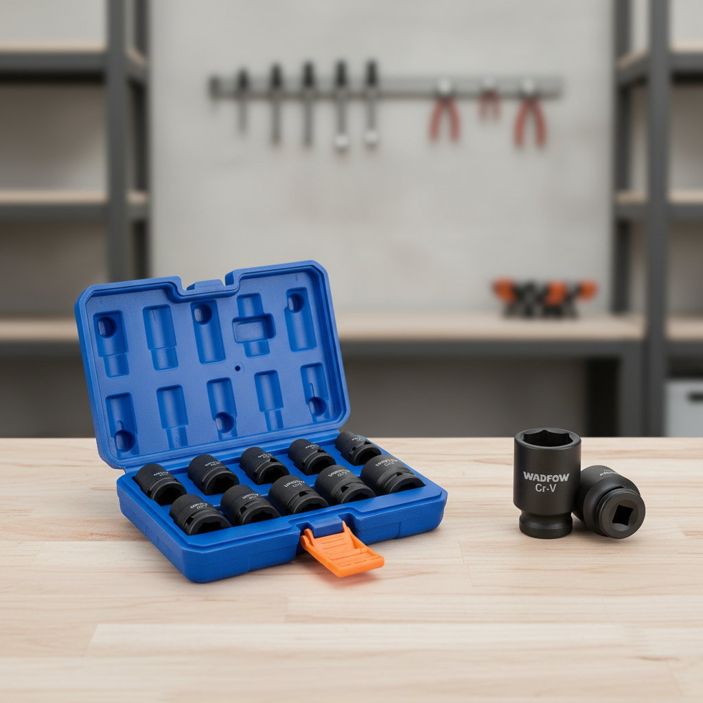 Wadfow 10-Piece 1/2" Impact Socket Set 10–24mm - WMS1D01