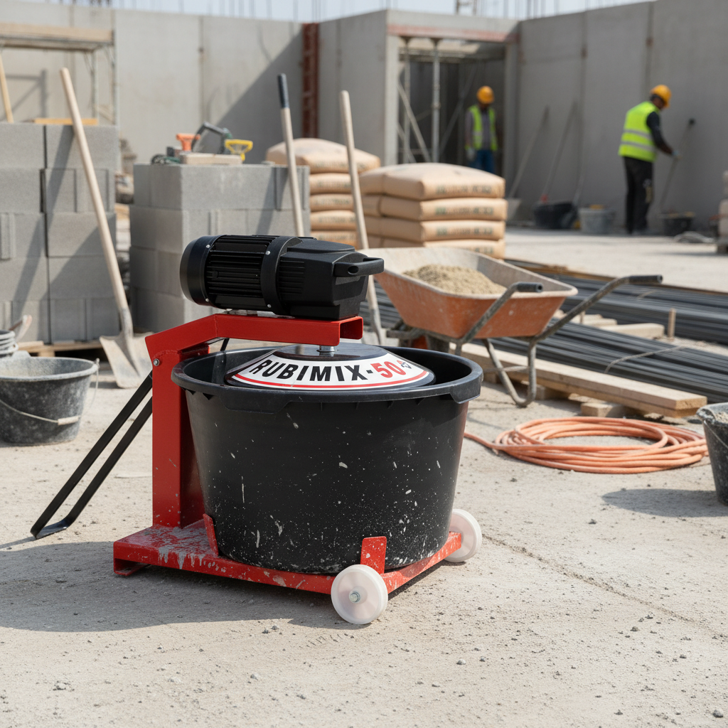 Rubi Rubimix-50 N Heavy-Duty Industrial Electric Mortar Mixer 880W - RUBI-61950