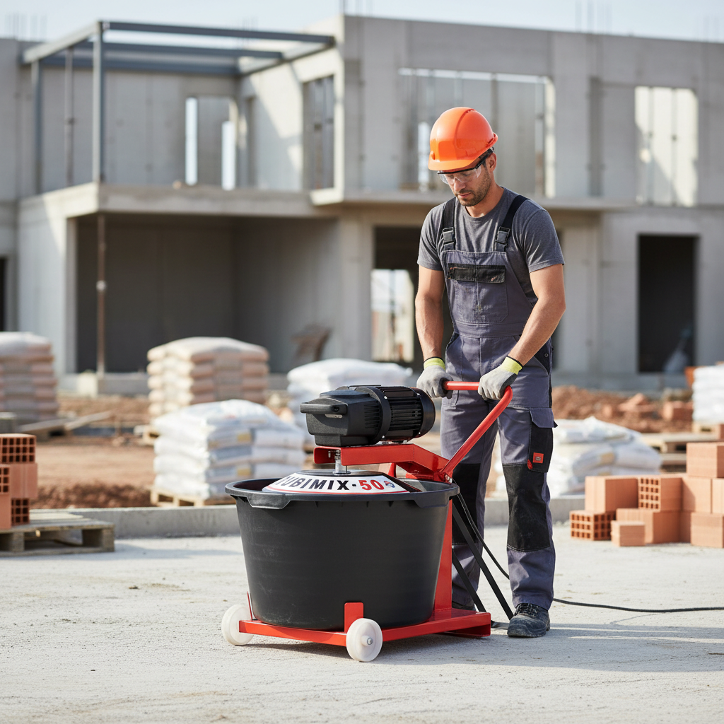Rubi Rubimix-50 N Heavy-Duty Industrial Electric Mortar Mixer 880W - RUBI-61950