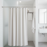 Tera 2.6m Adjustable Bathroom Curtain Rod | Silver & White