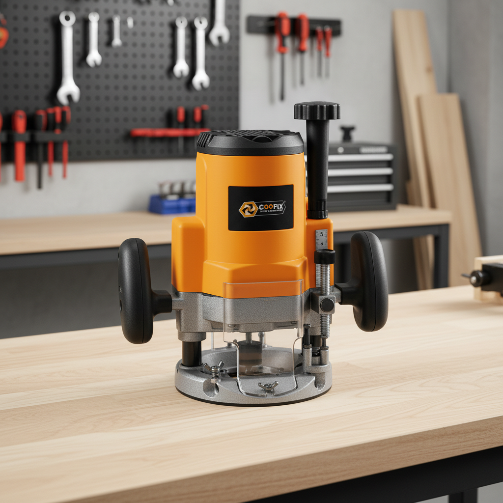 Coofix Heavy-Duty Electric Router 2200W with Variable Speed - 27326