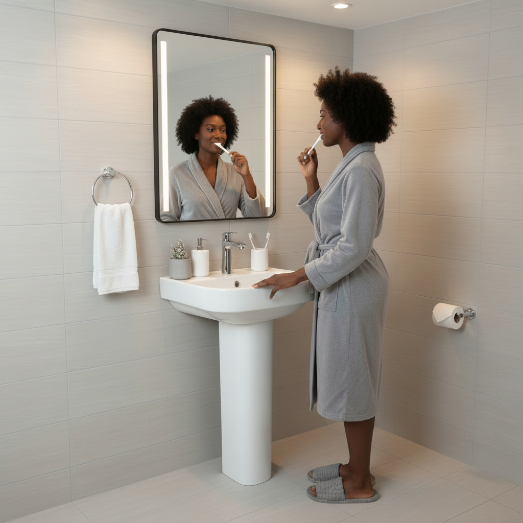 Wahkit Ceramic Pedestal Basin with Rounded-Corner Rectangular Bowl & Straight Pedestal 400mm - 4011