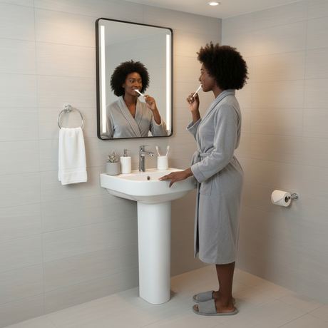 Wahkit Ceramic Pedestal Basin with Rounded-Corner Rectangular Bowl & Straight Pedestal 400mm - 4011