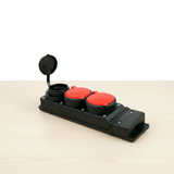 SGS 25A Rubber Combination Socket with 2 Three-Phase and 1 Single-Phase Outlets - SGS3511