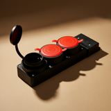 SGS 25A Rubber Combination Socket with 2 Three-Phase and 1 Single-Phase Outlets - SGS3511