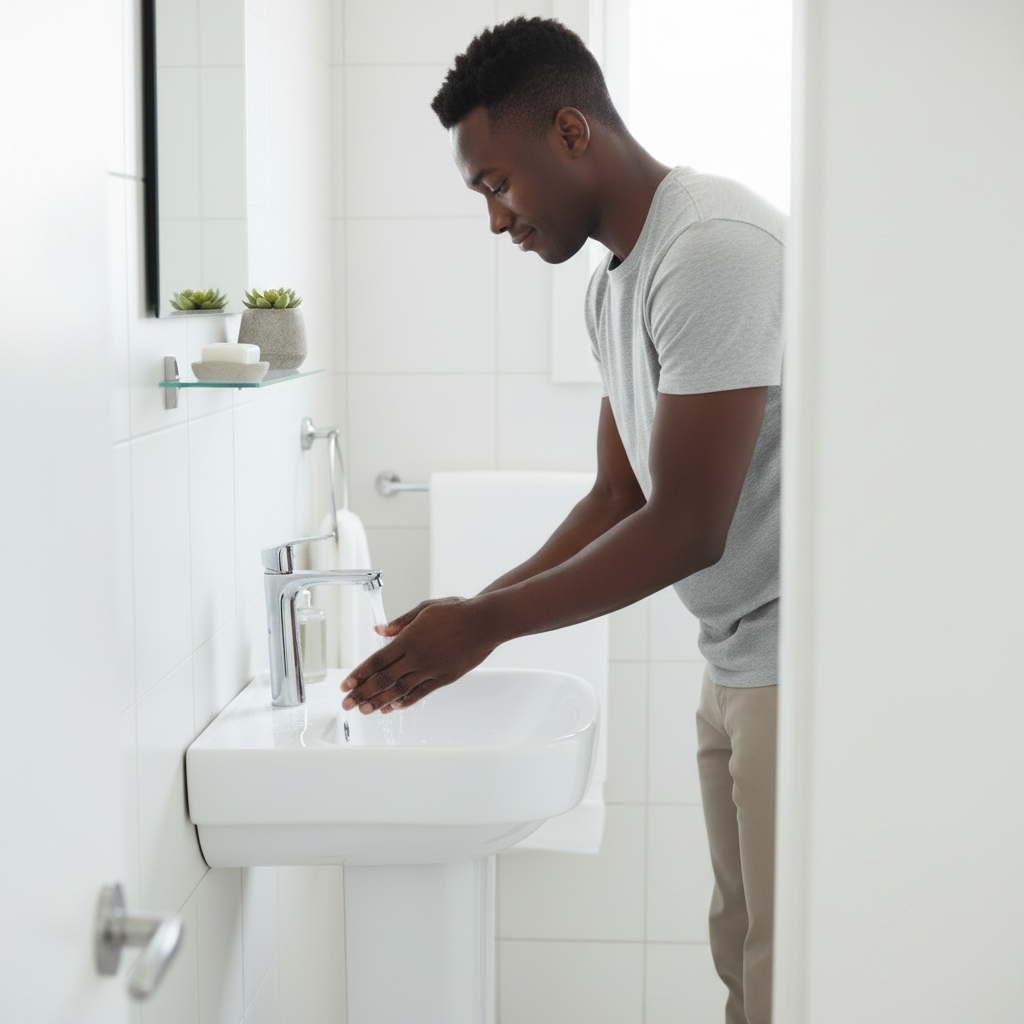 Wahkit Ceramic Pedestal Basin with Rounded-Corner Rectangular Bowl & Straight Pedestal 400mm - 4011