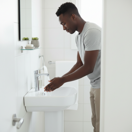 Wahkit Ceramic Pedestal Basin with Rounded-Corner Rectangular Bowl & Straight Pedestal 400mm - 4011
