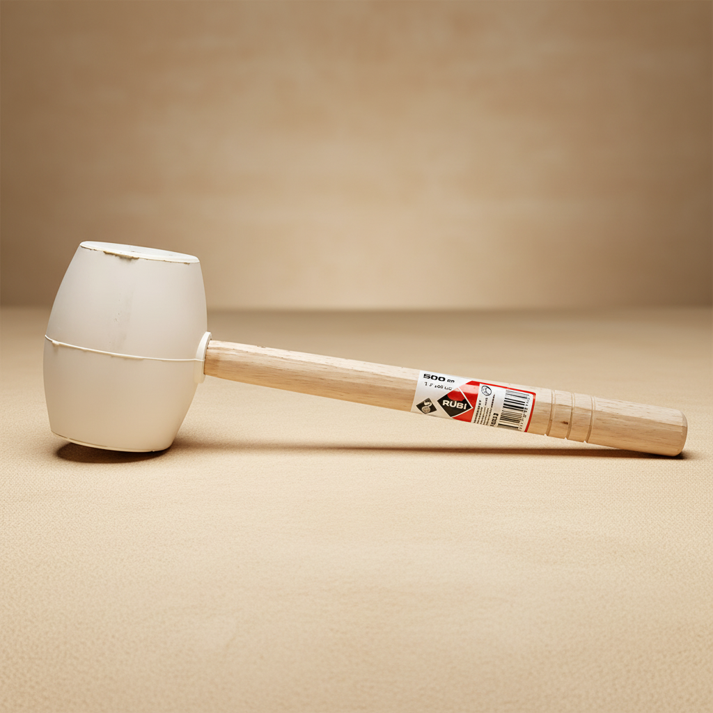 Rubi 17.6oz White Rubber Mallet 500g - RUBI-65913