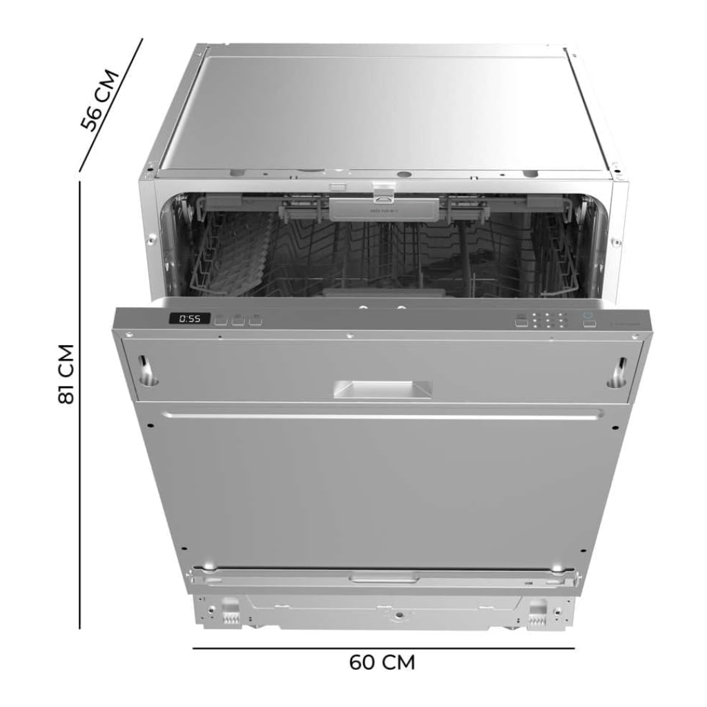 Cecotec Bolero Aguazero 60cm Fully Integrated Dishwasher with 15 Place Settings & 6 Washer Functions - 2784