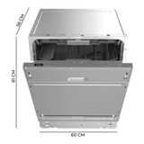 Cecotec Bolero Aguazero 60cm Fully Integrated Dishwasher with 15 Place Settings & 6 Washer Functions - 2784